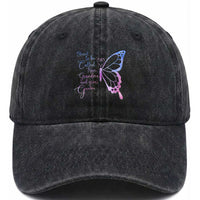 Blessed to Be Called Mom Grandma Great Grandma Washed Cotton Baseball Cap Mama Butterfly Mother's Day Gift