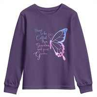 Blessed to Be Called Mom Grandma Great Grandma Youth Sweatshirt Mama Butterfly Mother's Day Gift