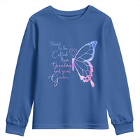 Blessed to Be Called Mom Grandma Great Grandma Youth Sweatshirt Mama Butterfly Mother's Day Gift