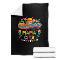 Mama Cita Throw Blanket Cinco De Mayo Mexican Mom Flower Sombrero