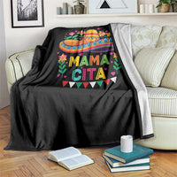 Mama Cita Throw Blanket Cinco De Mayo Mexican Mom Flower Sombrero