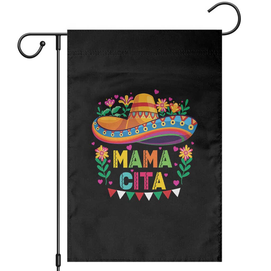 Mama Cita Garden Flag Cinco De Mayo Mexican Mom Flower Sombrero