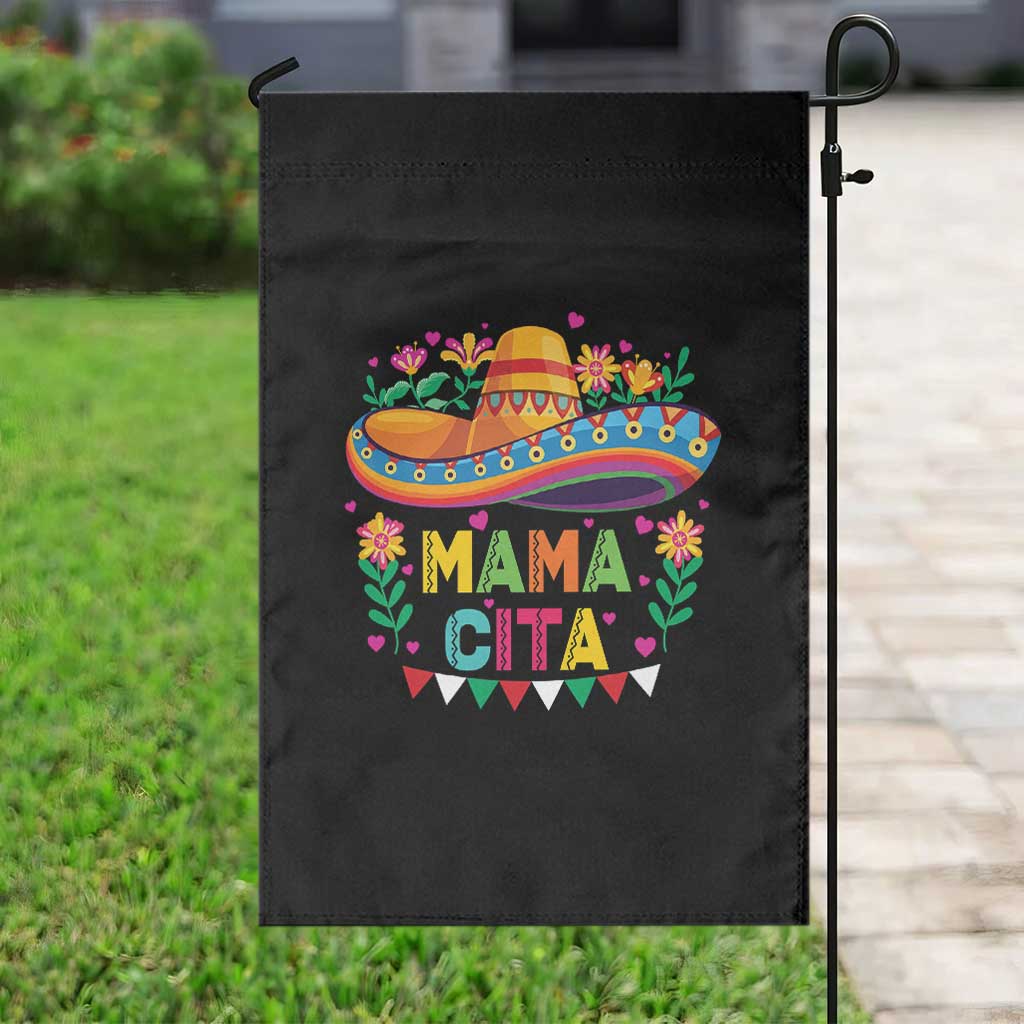 Mama Cita Garden Flag Cinco De Mayo Mexican Mom Flower Sombrero