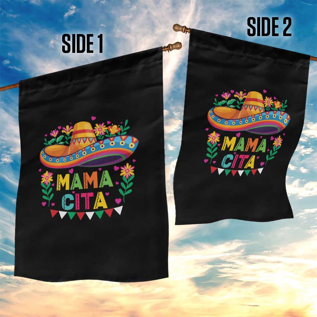 Mama Cita Garden Flag Cinco De Mayo Mexican Mom Flower Sombrero
