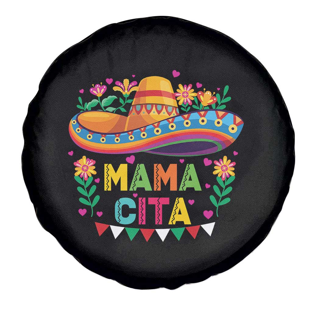 Mama Cita Spare Tire Cover Cinco De Mayo Mexican Mom Flower Sombrero