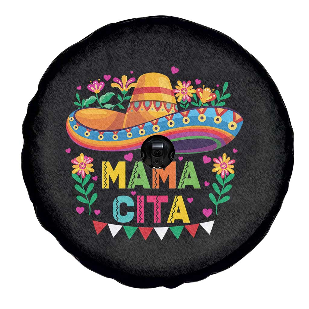 Mama Cita Spare Tire Cover Cinco De Mayo Mexican Mom Flower Sombrero