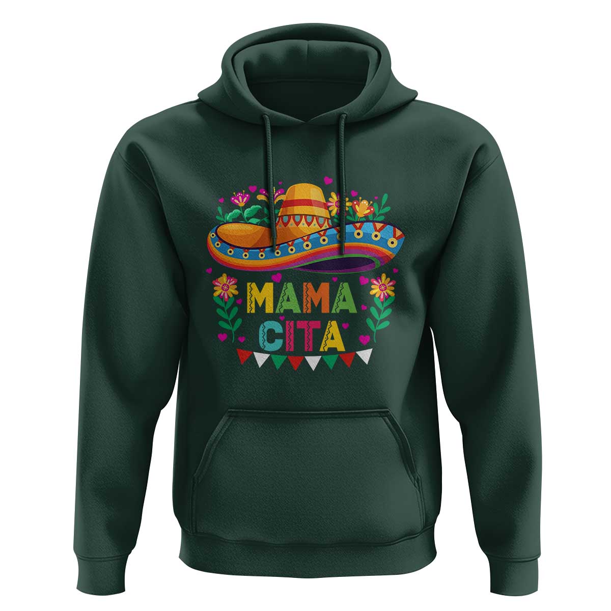 Mama Cita Hoodie Cinco De Mayo Mexican Mom Flower Sombrero