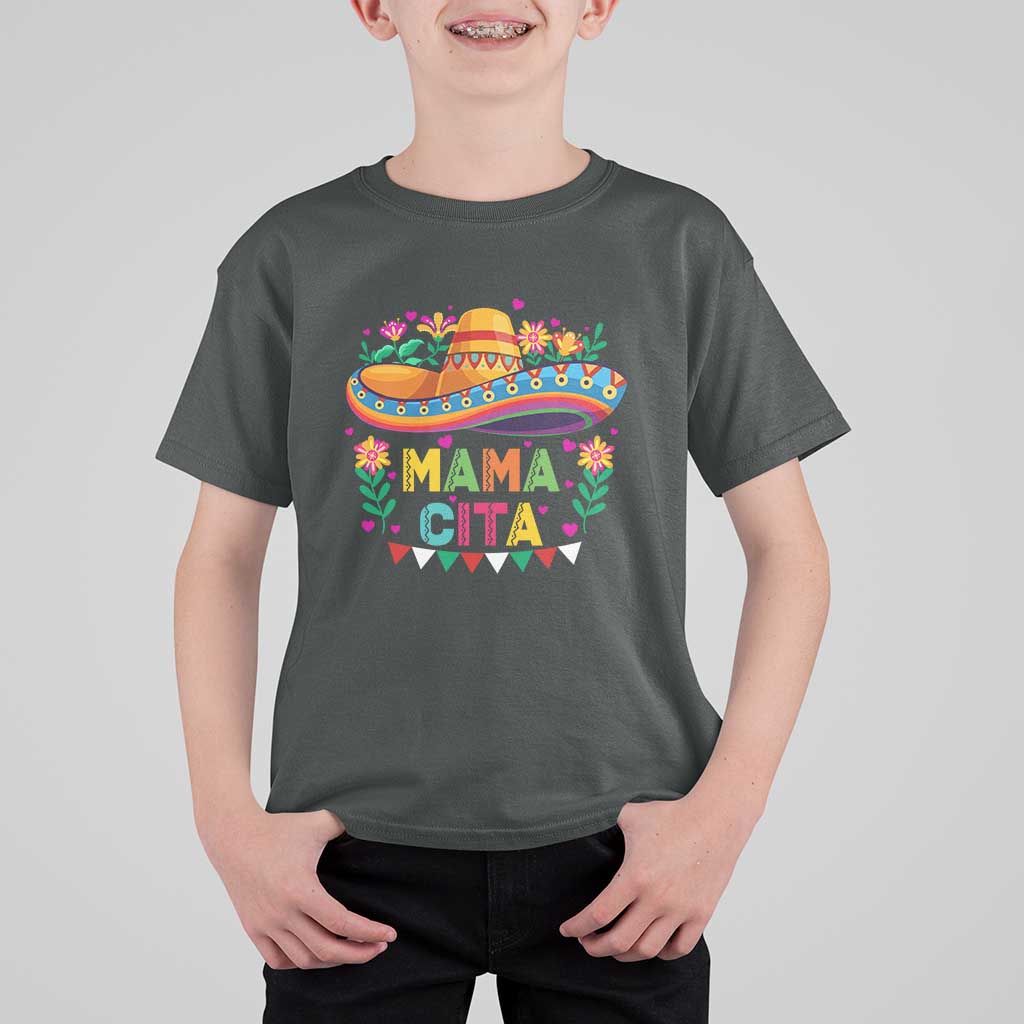 Mama Cita T Shirt For Kid Cinco De Mayo Mexican Mom Flower Sombrero