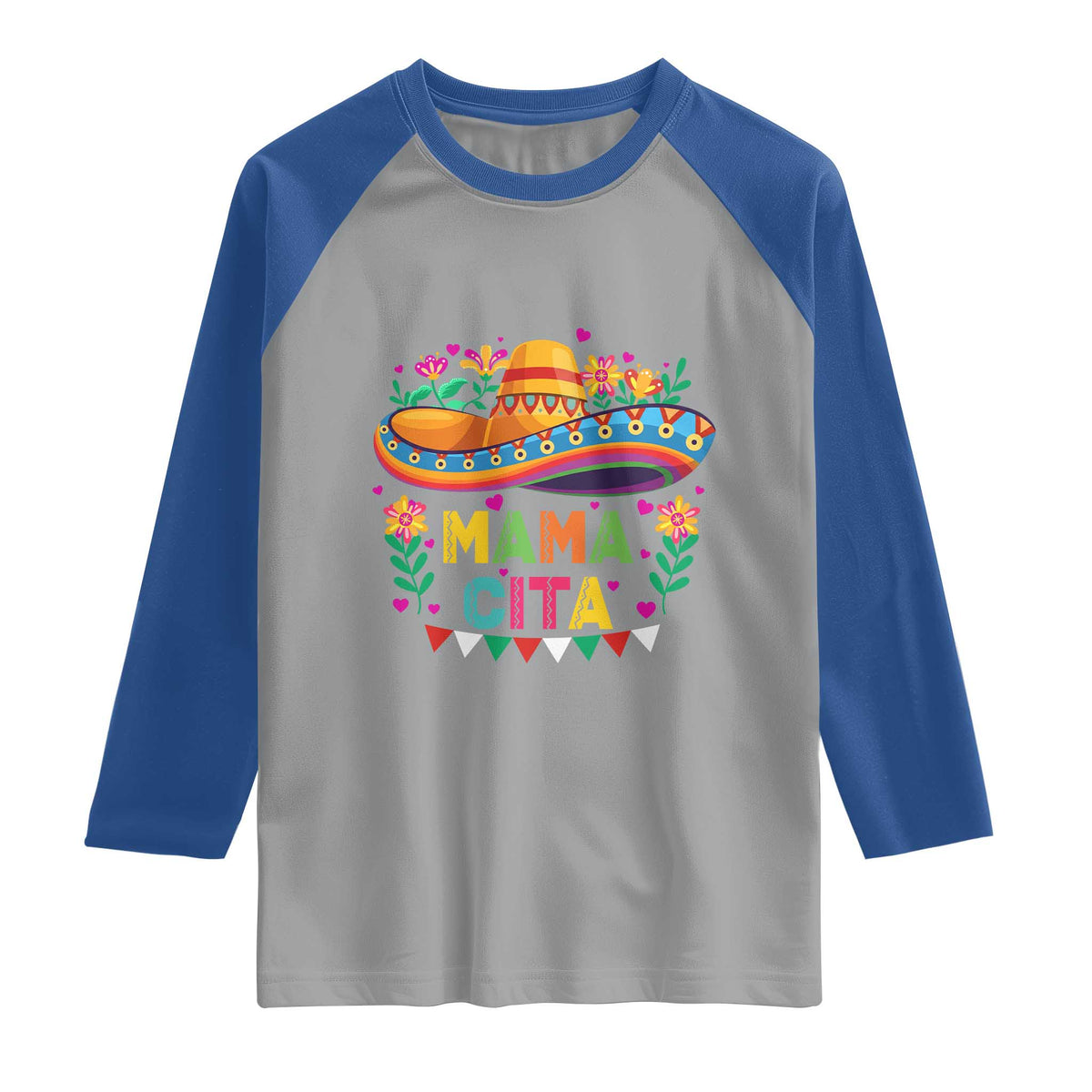 Mama Cita Raglan Shirt Cinco De Mayo Mexican Mom Flower Sombrero