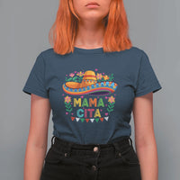 Mama Cita T Shirt For Women Cinco De Mayo Mexican Mom Flower Sombrero