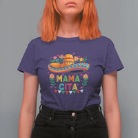 Mama Cita T Shirt For Women Cinco De Mayo Mexican Mom Flower Sombrero