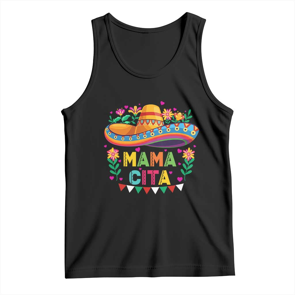Mama Cita Tank Top Cinco De Mayo Mexican Mom Flower Sombrero