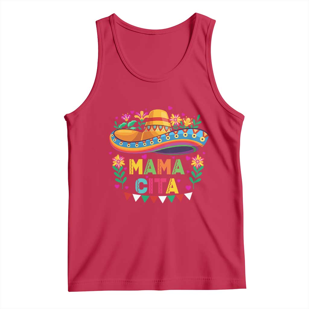 Mama Cita Tank Top Cinco De Mayo Mexican Mom Flower Sombrero