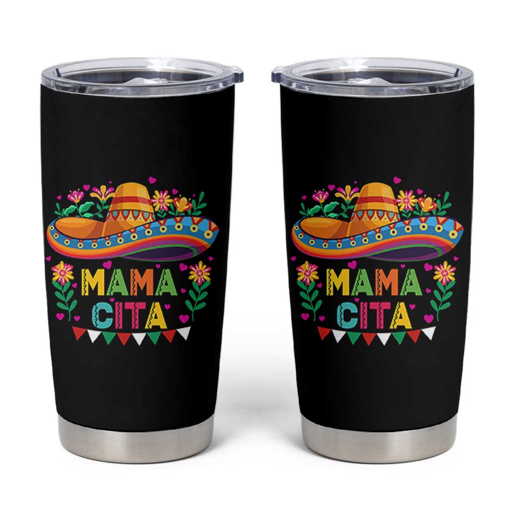 Mama Cita Tumbler Cup Cinco De Mayo Mexican Mom Flower Sombrero