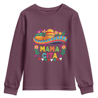 Mama Cita Youth Sweatshirt Cinco De Mayo Mexican Mom Flower Sombrero