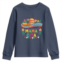 Mama Cita Youth Sweatshirt Cinco De Mayo Mexican Mom Flower Sombrero