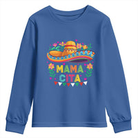 Mama Cita Youth Sweatshirt Cinco De Mayo Mexican Mom Flower Sombrero