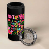 La Mejor Mama Del Mundo 4 in 1 Can Cooler Tumbler Dia de las Madres Regalo Gift