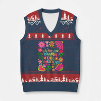 La Mejor Mama Del Mundo V-Neck Knit Sweater Vest Dia de las Madres Regalo Gift