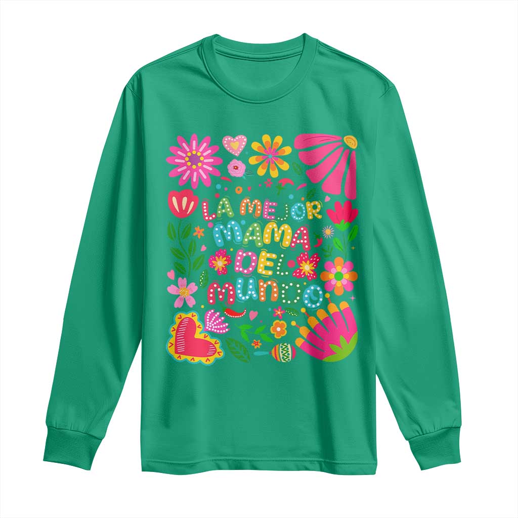 La Mejor Mama Del Mundo Long Sleeve Shirt Dia de las Madres Regalo Gift