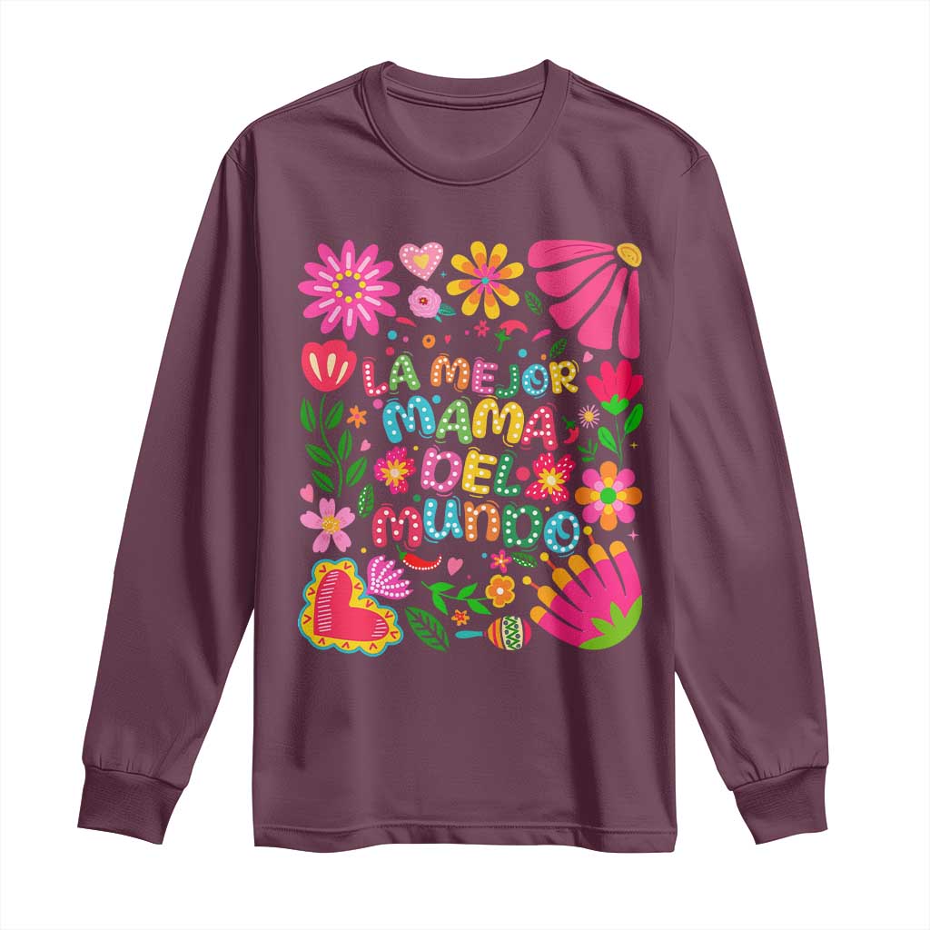La Mejor Mama Del Mundo Long Sleeve Shirt Dia de las Madres Regalo Gift