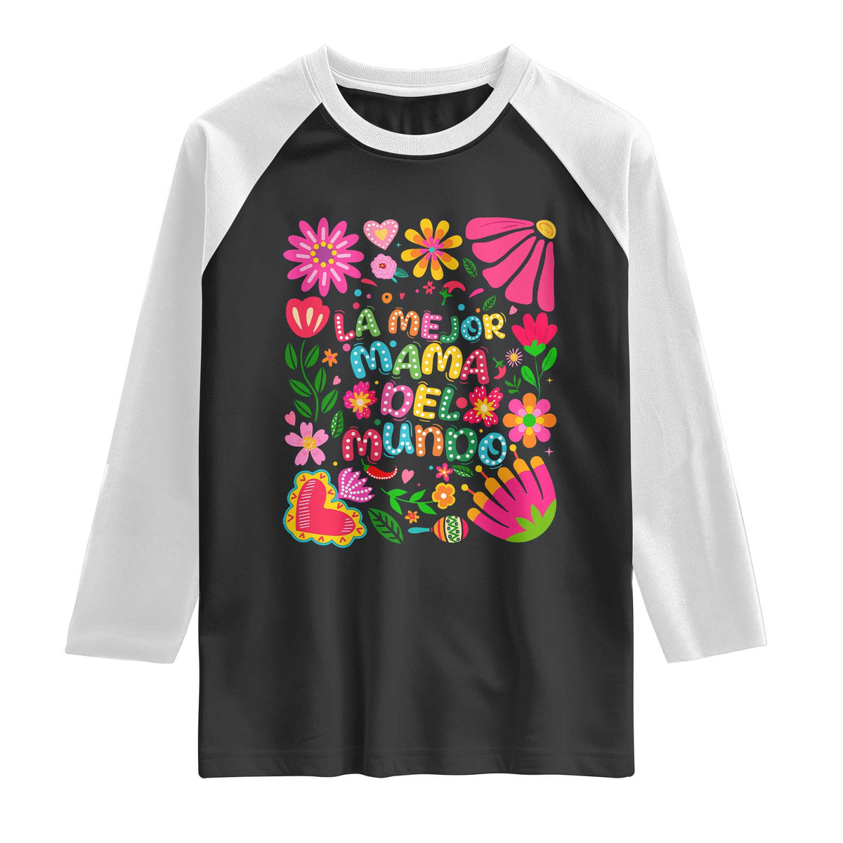 La Mejor Mama Del Mundo Raglan Shirt Dia de las Madres Regalo Gift