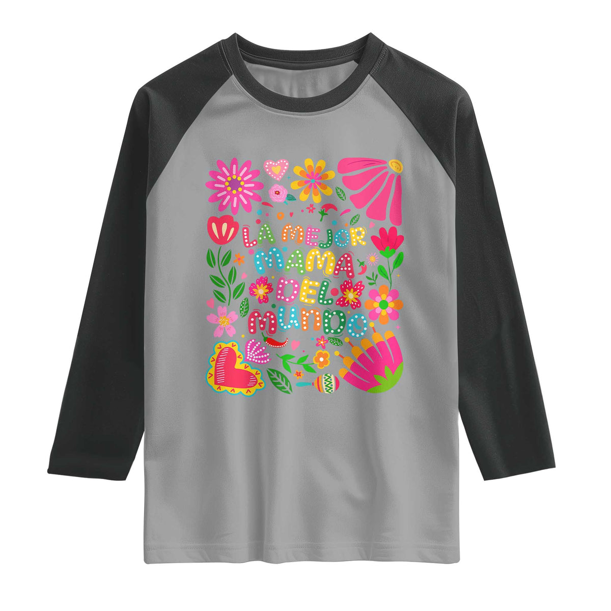 La Mejor Mama Del Mundo Raglan Shirt Dia de las Madres Regalo Gift