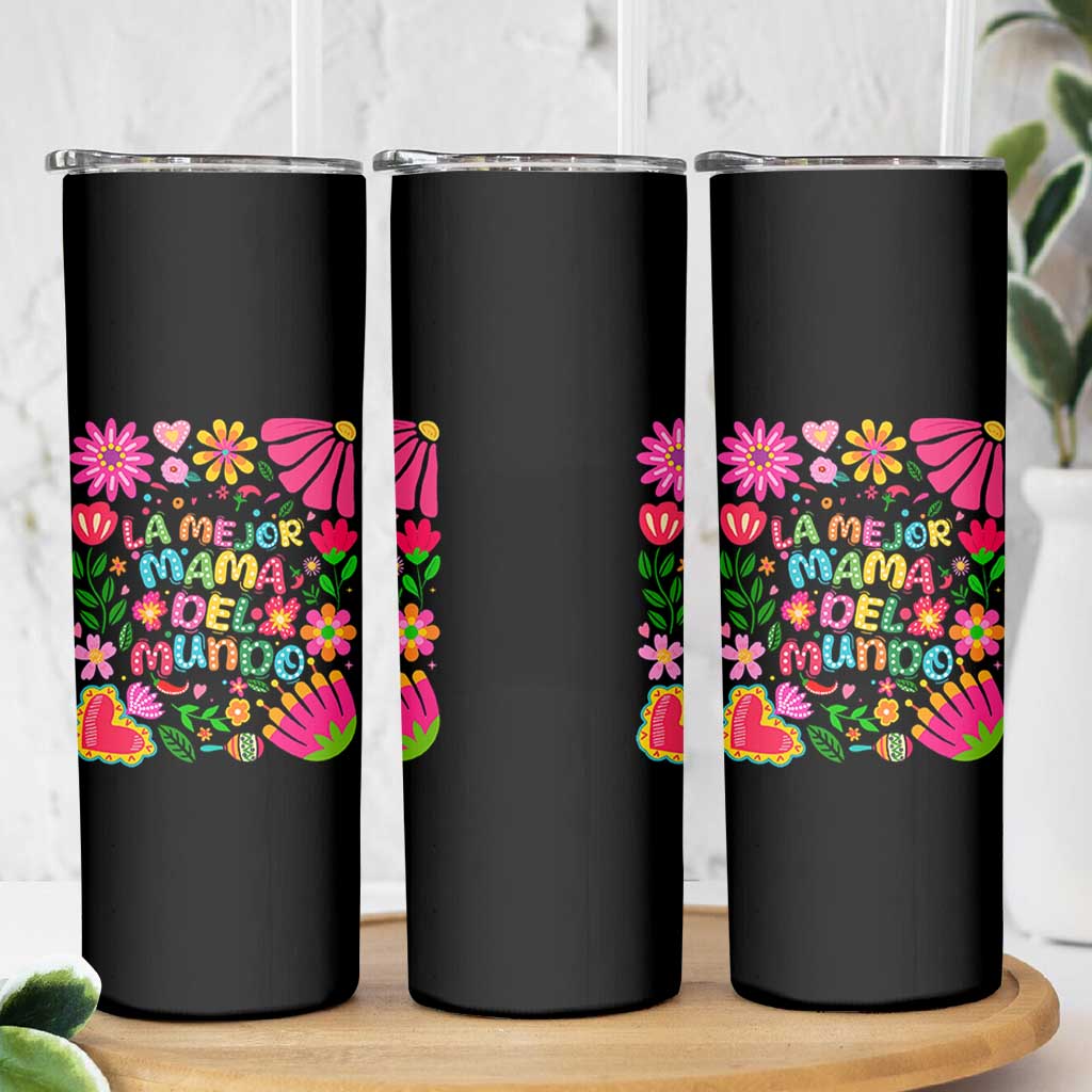 La Mejor Mama Del Mundo Skinny Tumbler Dia de las Madres Regalo Gift