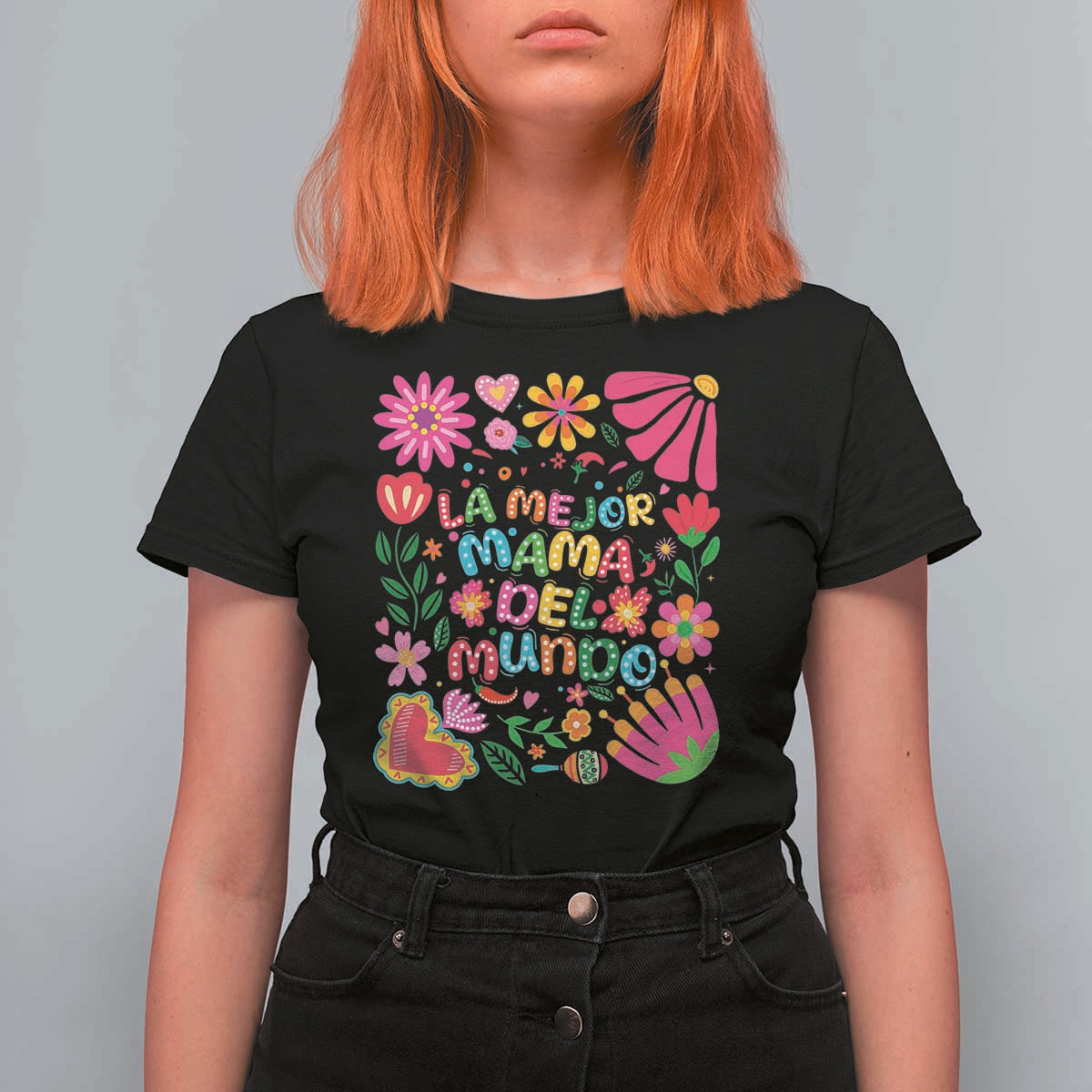 La Mejor Mama Del Mundo T Shirt For Women Dia de las Madres Regalo Gift