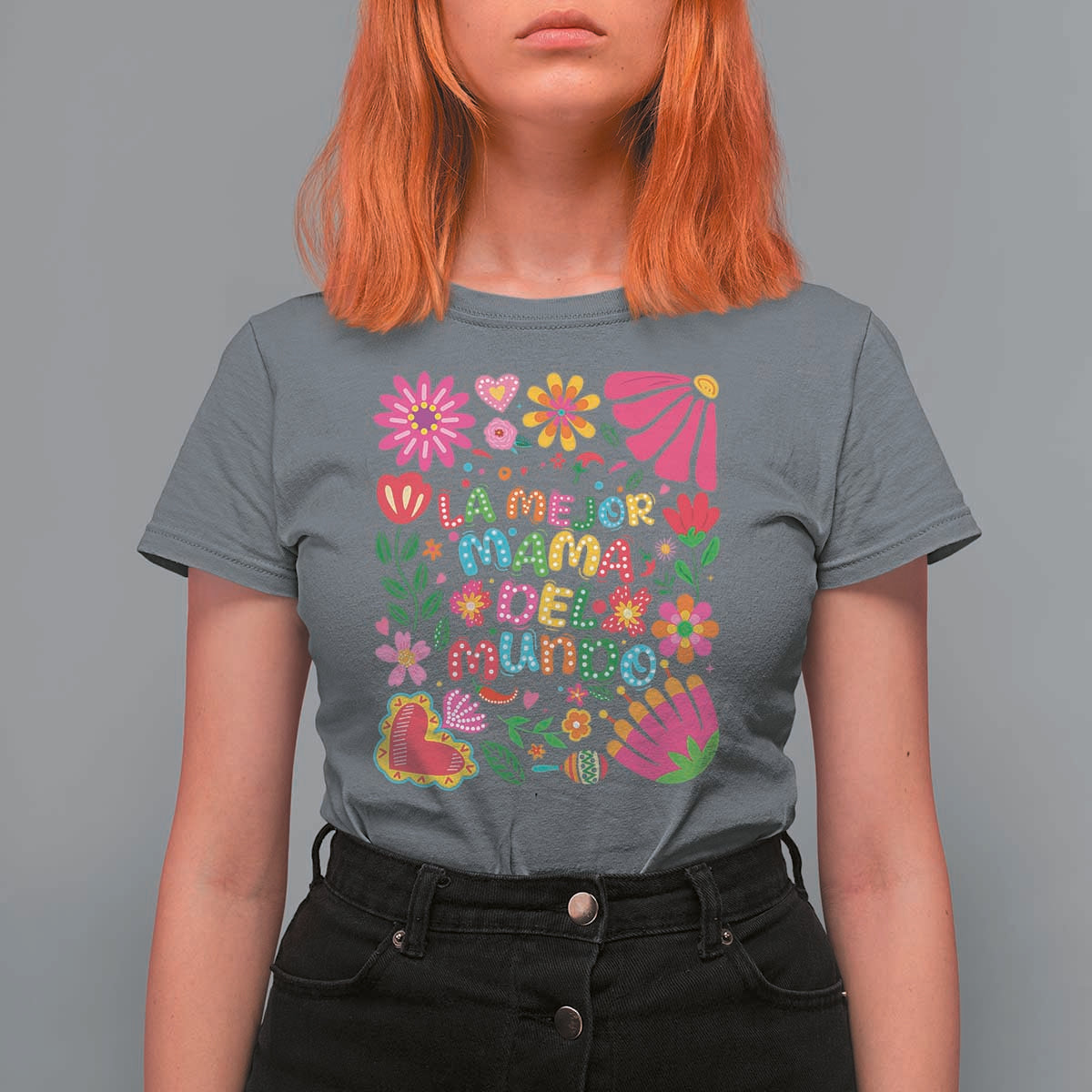 La Mejor Mama Del Mundo T Shirt For Women Dia de las Madres Regalo Gift