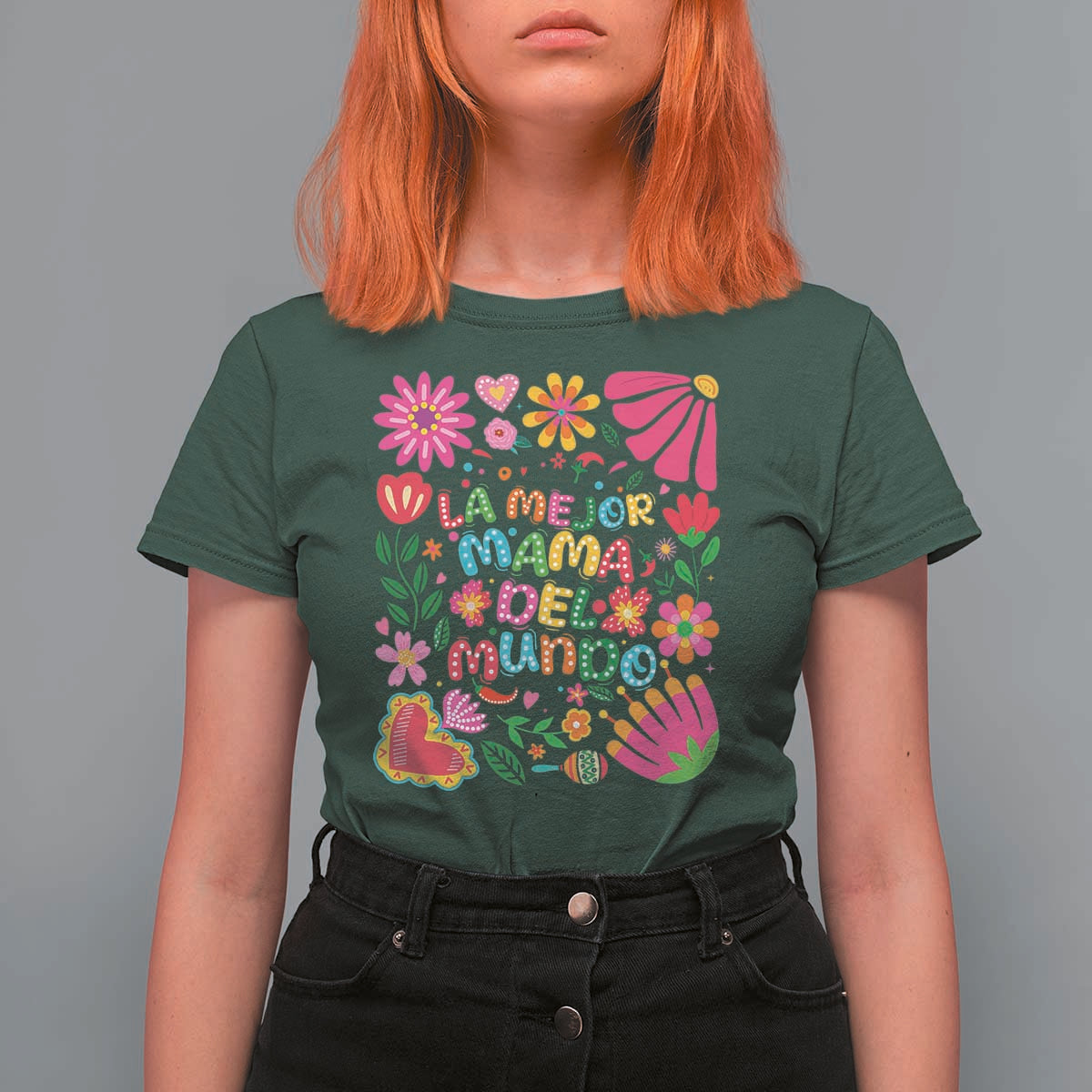 La Mejor Mama Del Mundo T Shirt For Women Dia de las Madres Regalo Gift