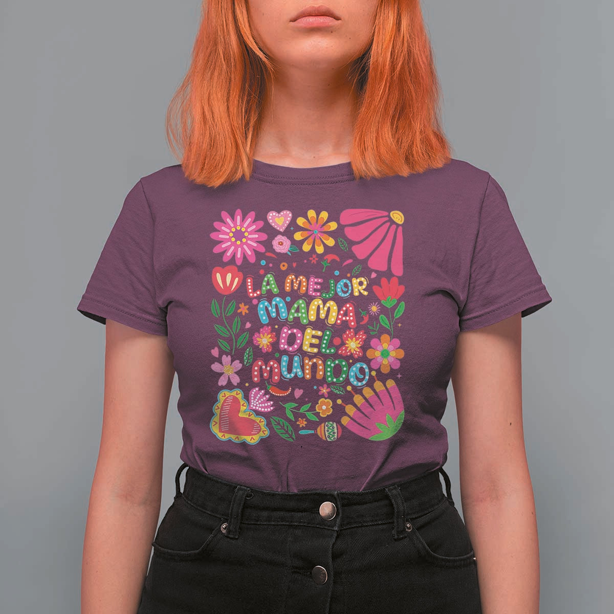 La Mejor Mama Del Mundo T Shirt For Women Dia de las Madres Regalo Gift