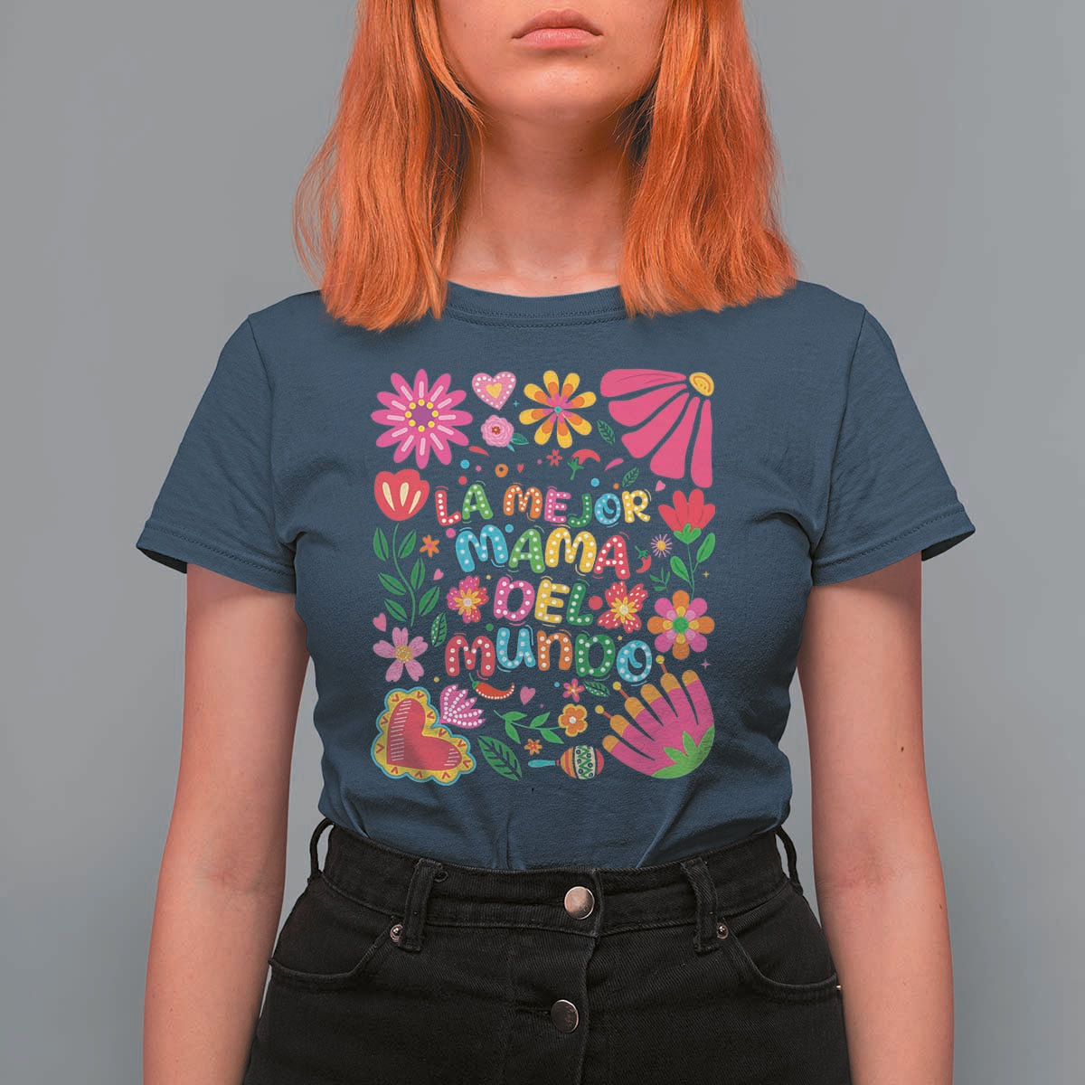 La Mejor Mama Del Mundo T Shirt For Women Dia de las Madres Regalo Gift