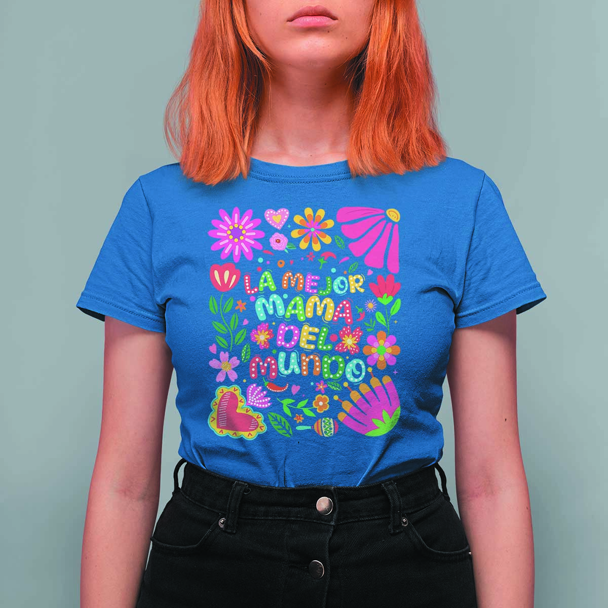La Mejor Mama Del Mundo T Shirt For Women Dia de las Madres Regalo Gift