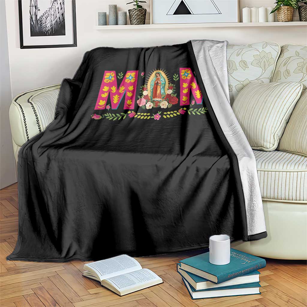 Virgen de Guadalupe Throw Blanket Mexican Heritage Mom Mother’s Day Gift