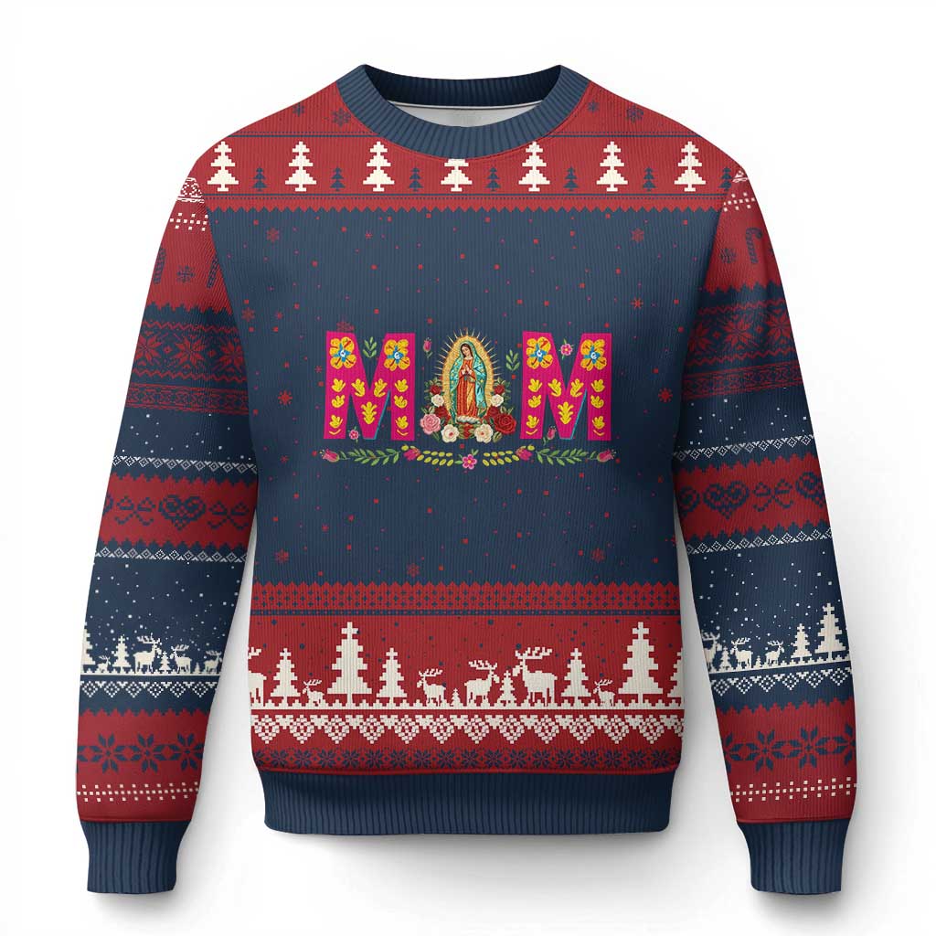 Virgen de Guadalupe Ugly Christmas Sweater Mexican Heritage Mom Mother’s Day Gift