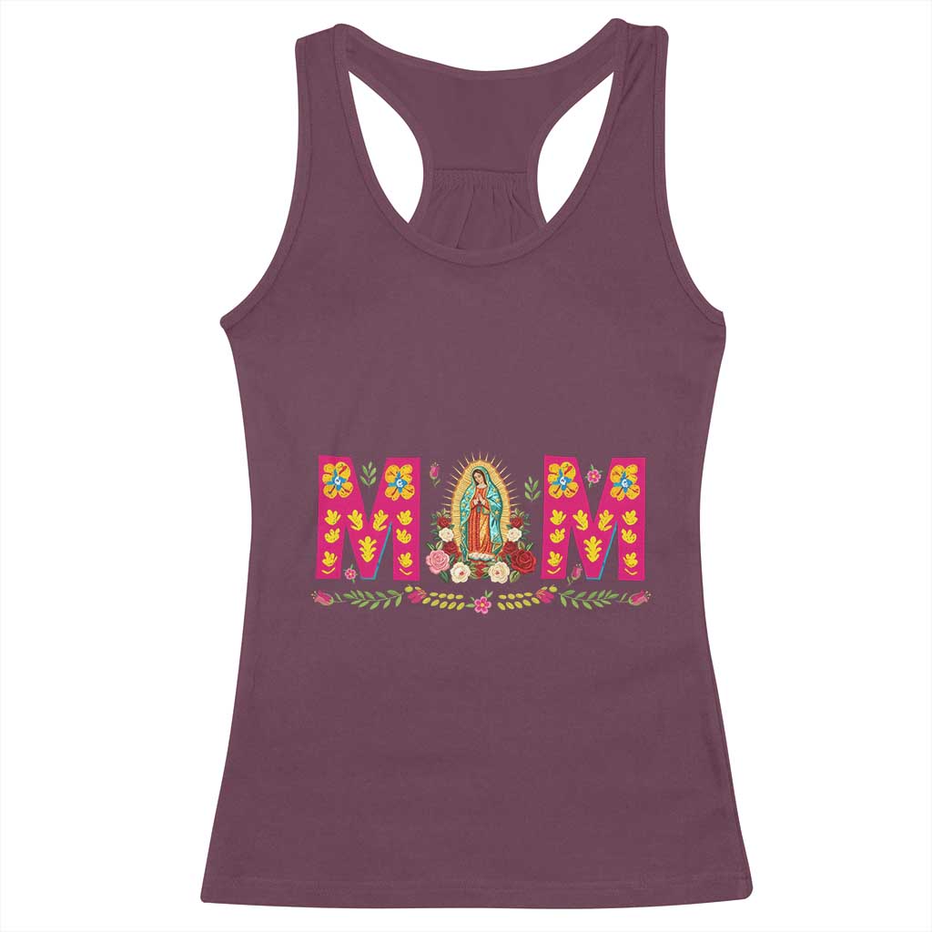 Virgen de Guadalupe Racerback Tank Top Mexican Heritage Mom Mother’s Day Gift