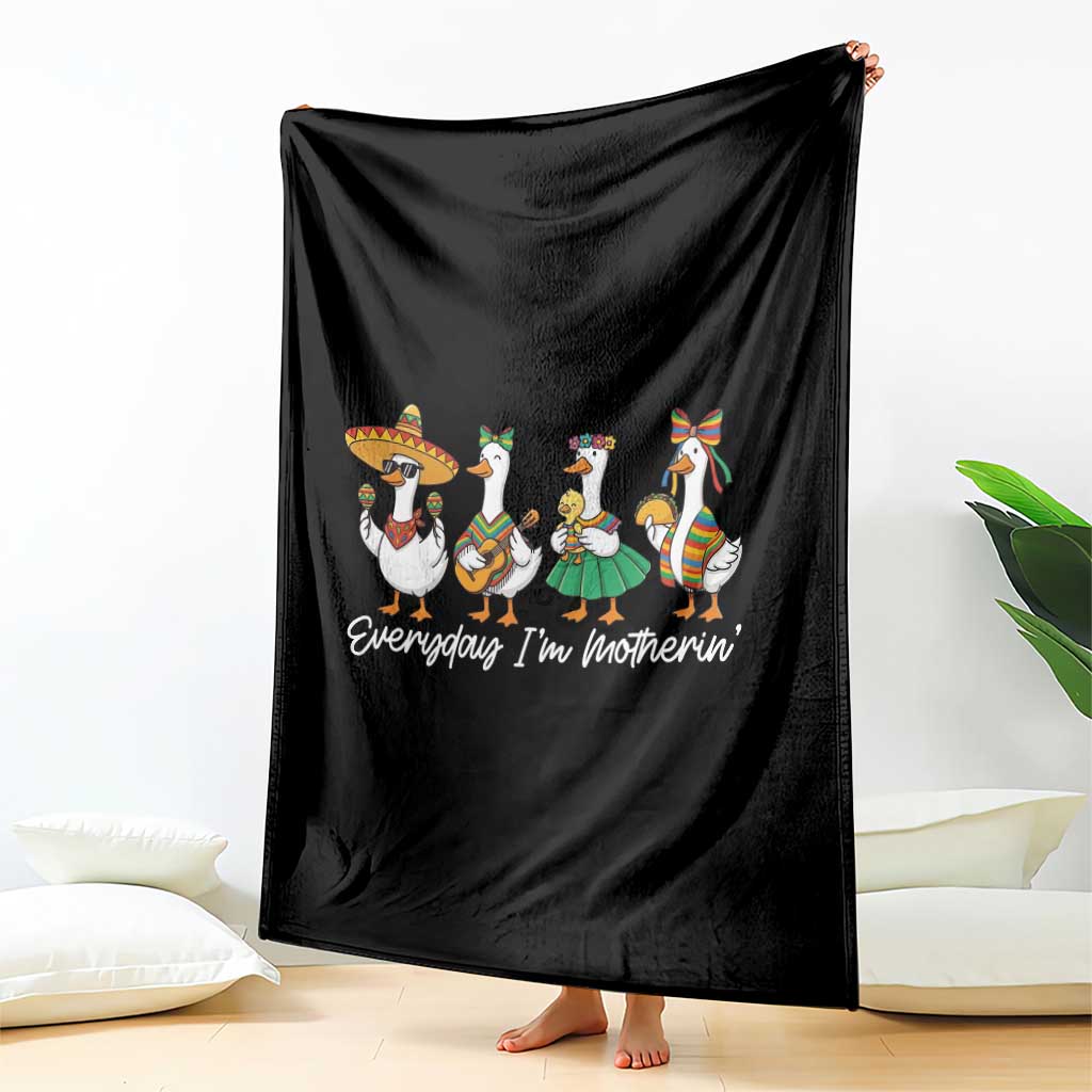 Everyday I'm Motherin Throw Blanket Cinco De Mayo Silly Goose Fiesta