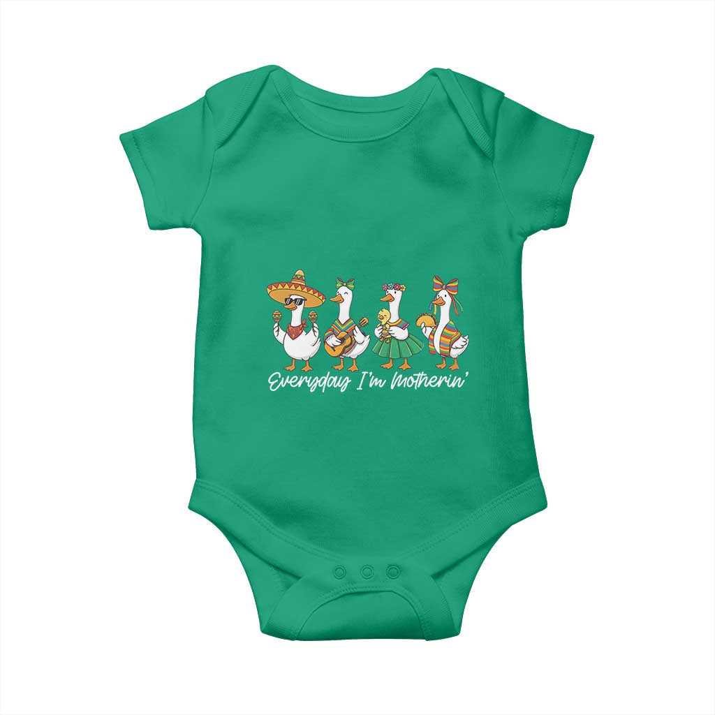 Everyday I'm Motherin Baby Onesie Cinco De Mayo Silly Goose Fiesta