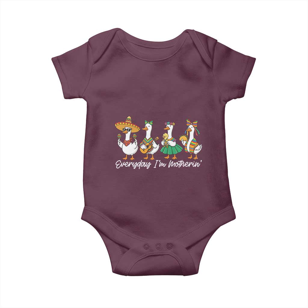 Everyday I'm Motherin Baby Onesie Cinco De Mayo Silly Goose Fiesta