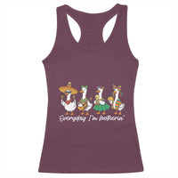 Everyday I'm Motherin Racerback Tank Top Cinco De Mayo Silly Goose Fiesta