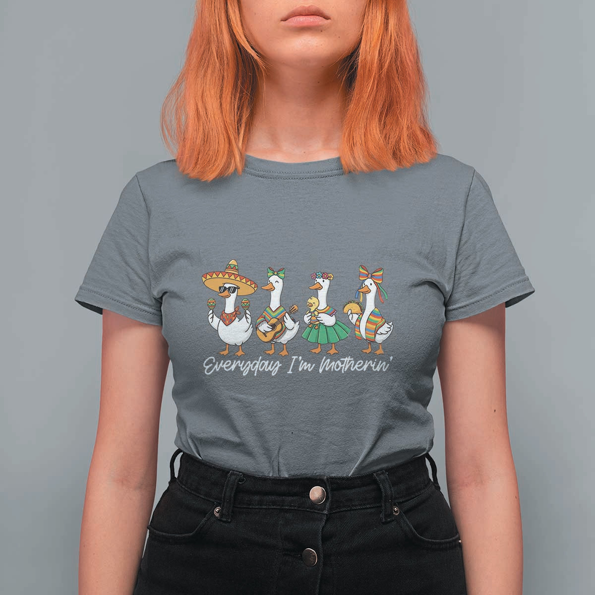 Everyday I'm Motherin T Shirt For Women Cinco De Mayo Silly Goose Fiesta
