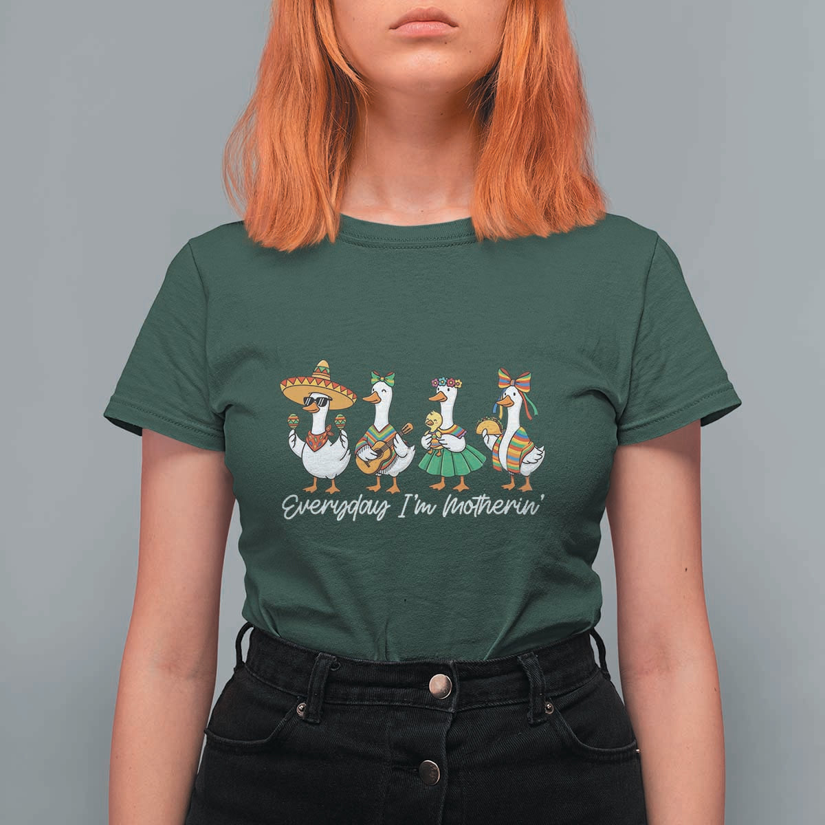 Everyday I'm Motherin T Shirt For Women Cinco De Mayo Silly Goose Fiesta