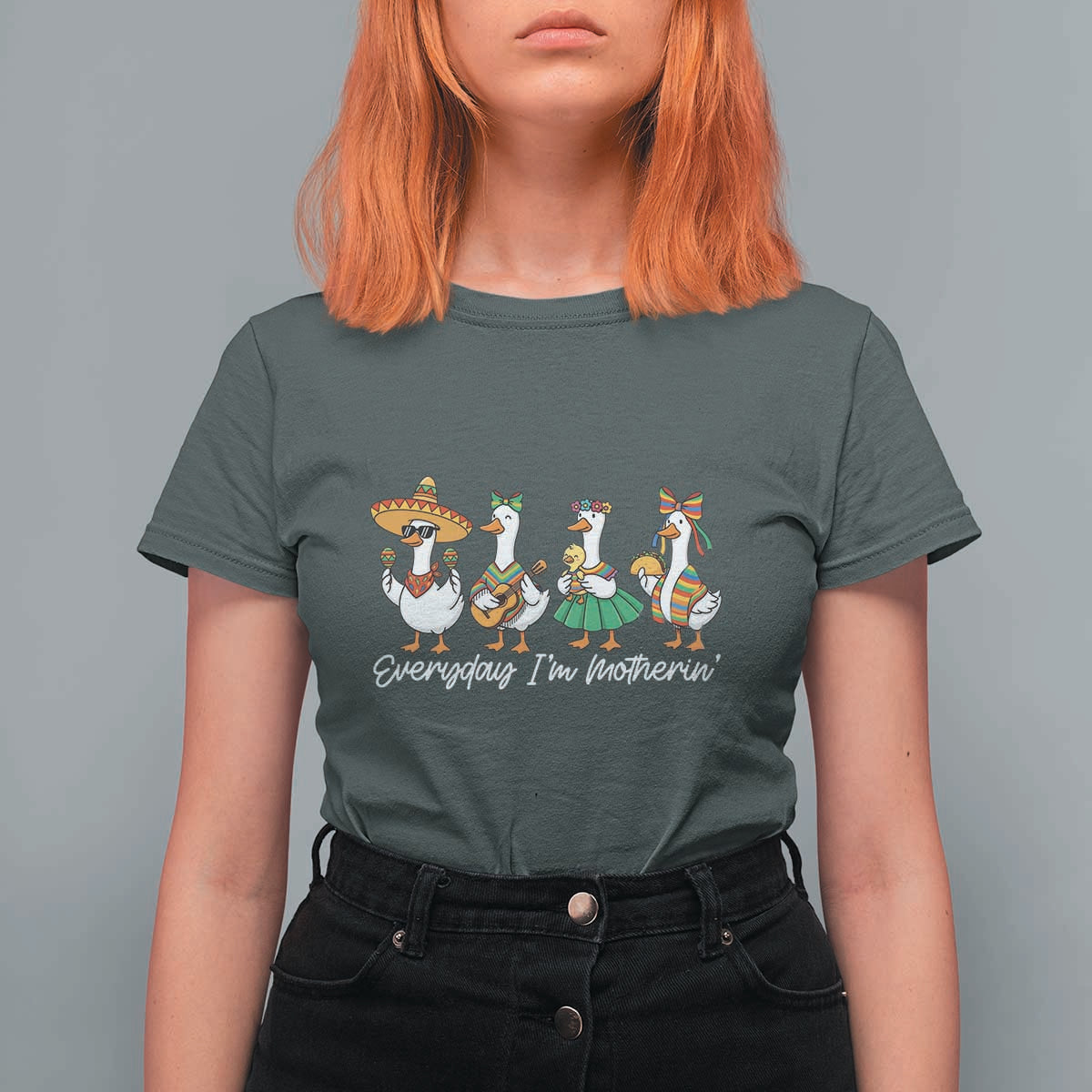 Everyday I'm Motherin T Shirt For Women Cinco De Mayo Silly Goose Fiesta