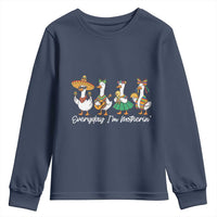 Everyday I'm Motherin Youth Sweatshirt Cinco De Mayo Silly Goose Fiesta