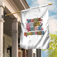 Weird Moms Build Character Garden Flag Funny Mom Mother's Day