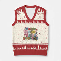 Weird Moms Build Character V-Neck Knit Sweater Vest Funny Mom Mother's Day