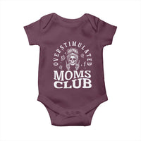 Overstimulated Moms Club Baby Onesie Funny Skeleton Mom Mother's Day Gift