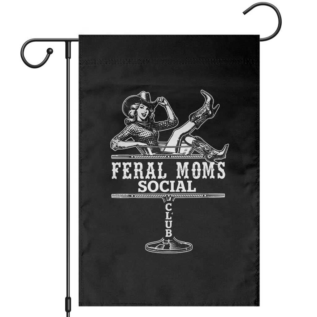 Feral Moms Social Club Garden Flag Western Cowgirl Mom Mother’s Day Gift