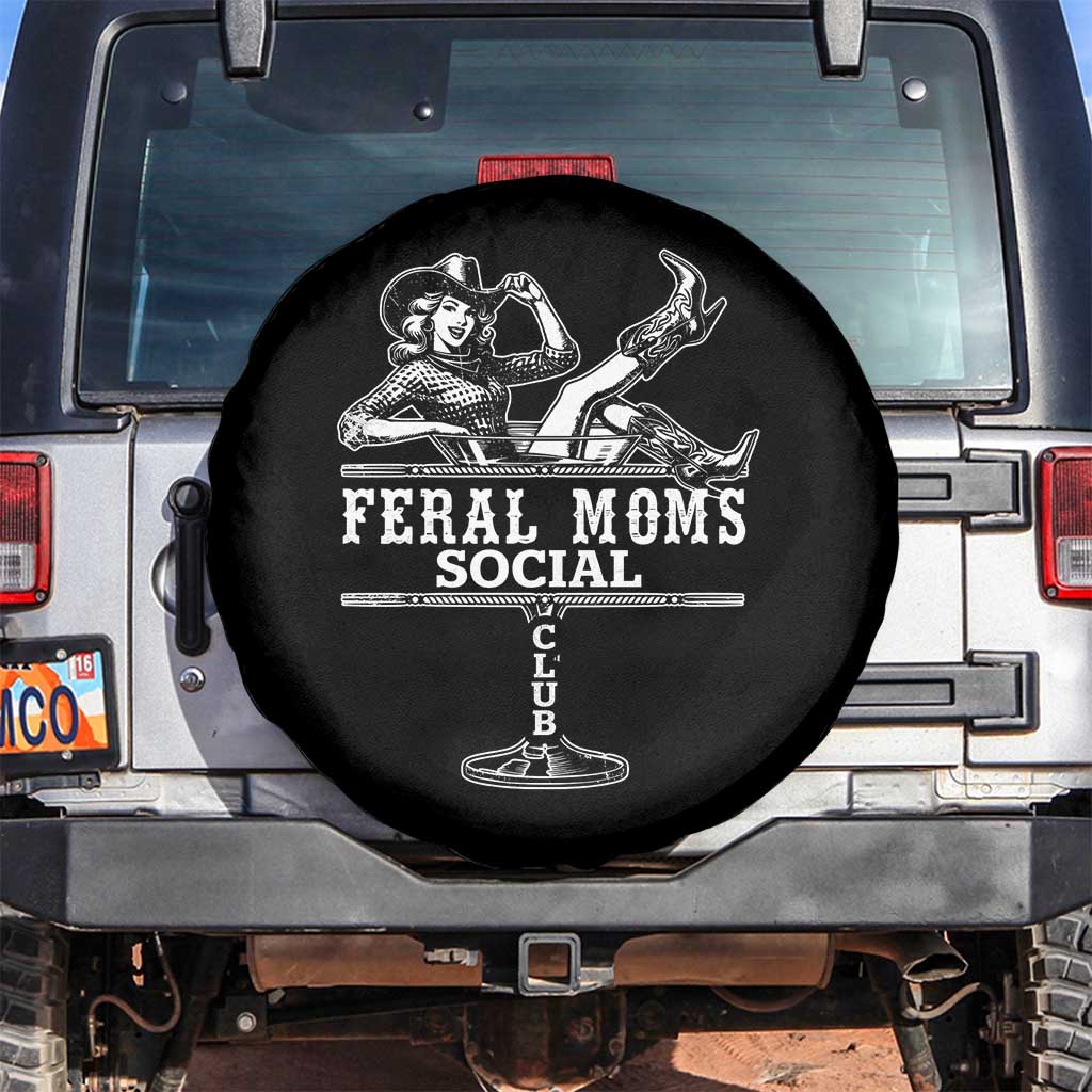 Feral Moms Social Club Spare Tire Cover Western Cowgirl Mom Mother’s Day Gift